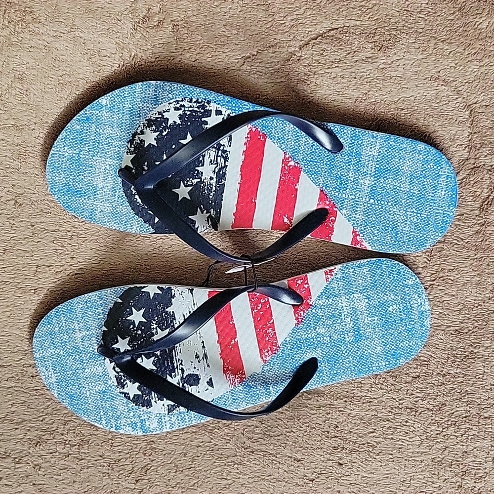 Mixit Women's Red/White and Blue Flip Flop